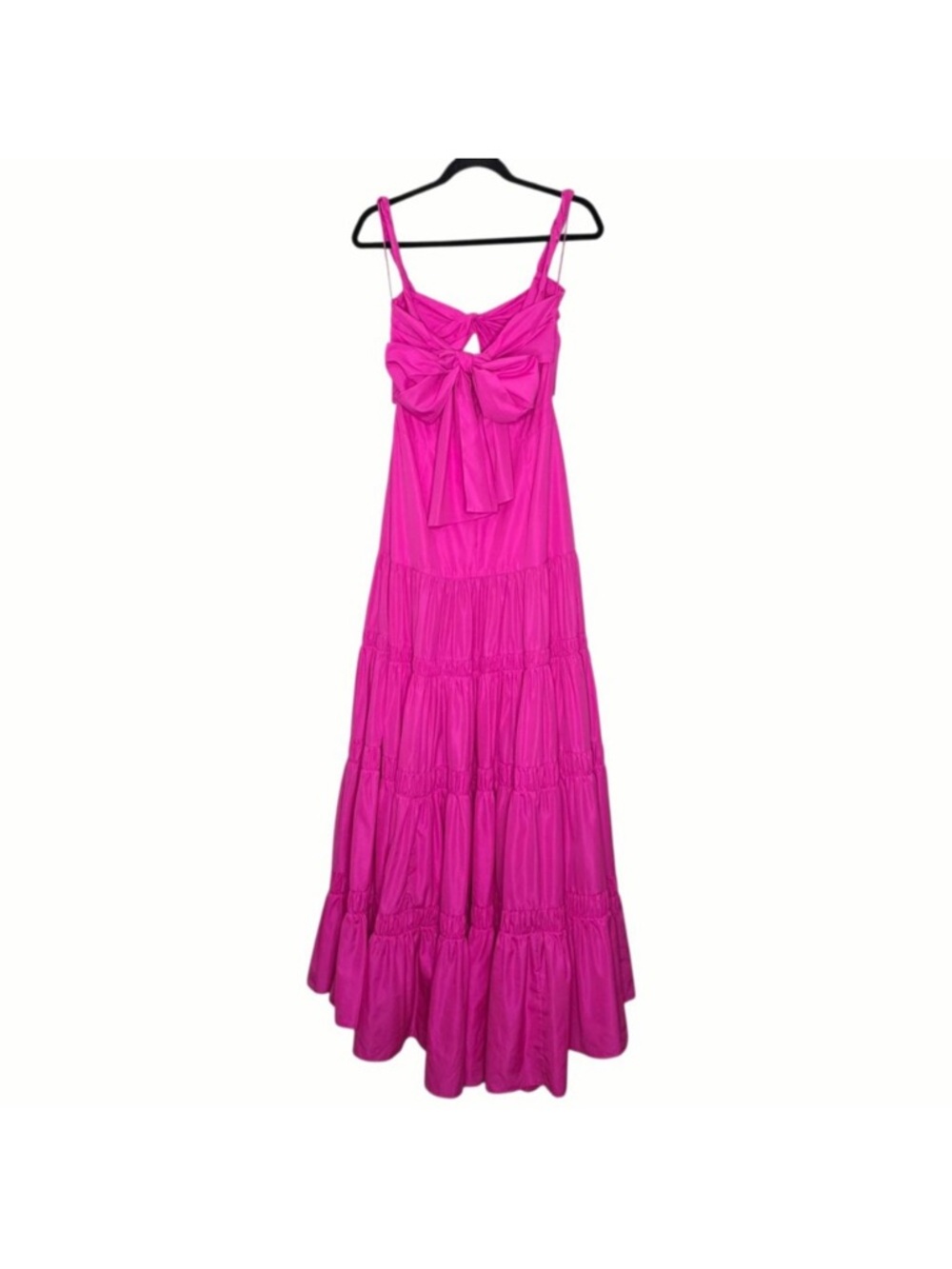 Alexis Azalea Maxi Dress Magenta Pink Twist Cutout Tiered Gown M‎ - Picture 9 of 16